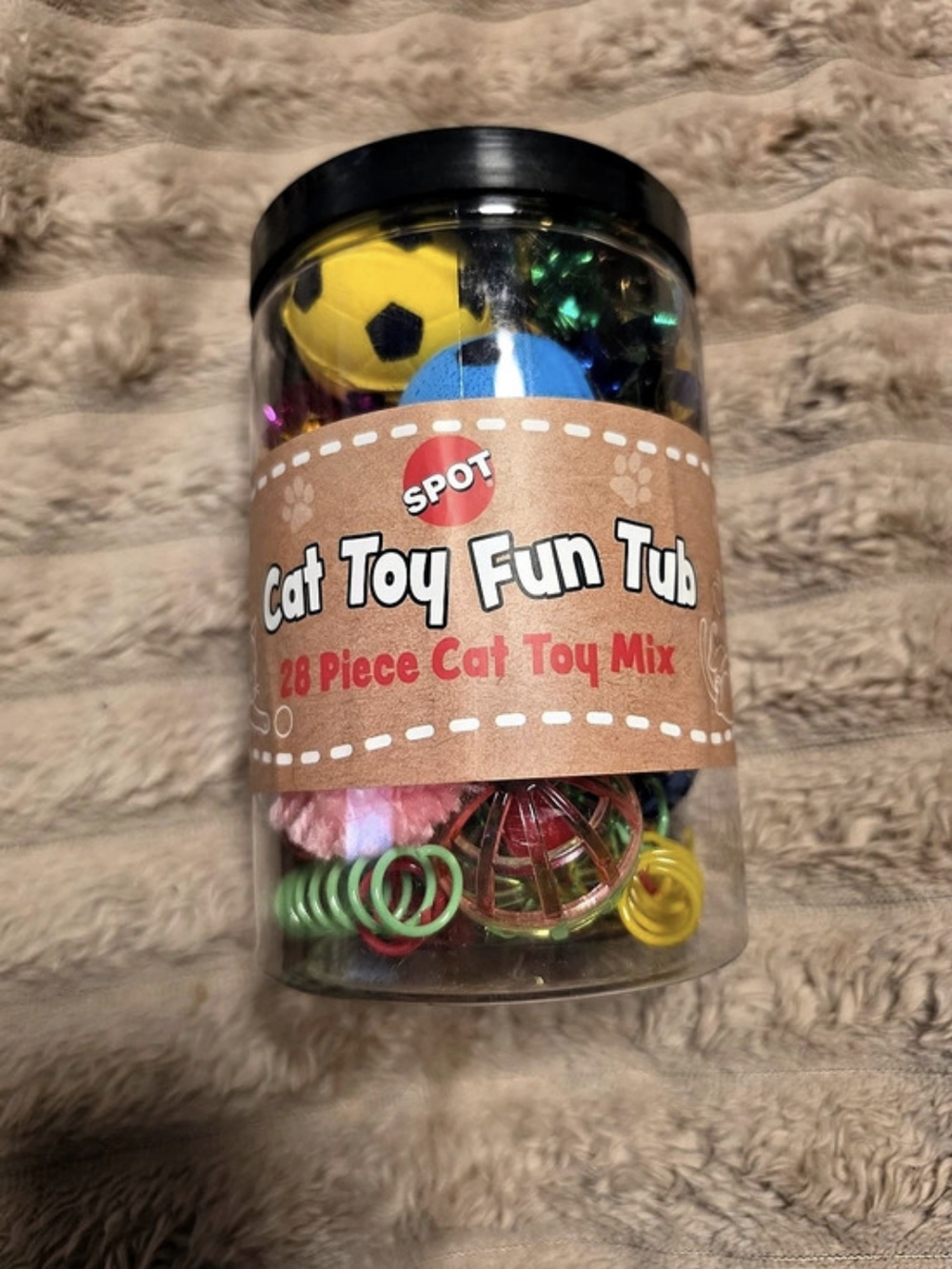Spot Cat Toy Fun Tub 28 Piece Cat Toy Mix